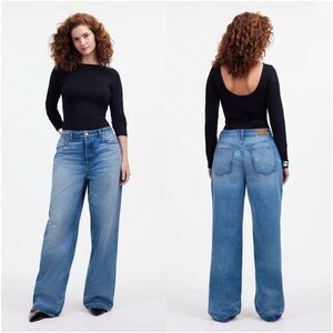 Madewell NWT Curvy Low-Slung Baggy Jeans in Hamburg Wash 32